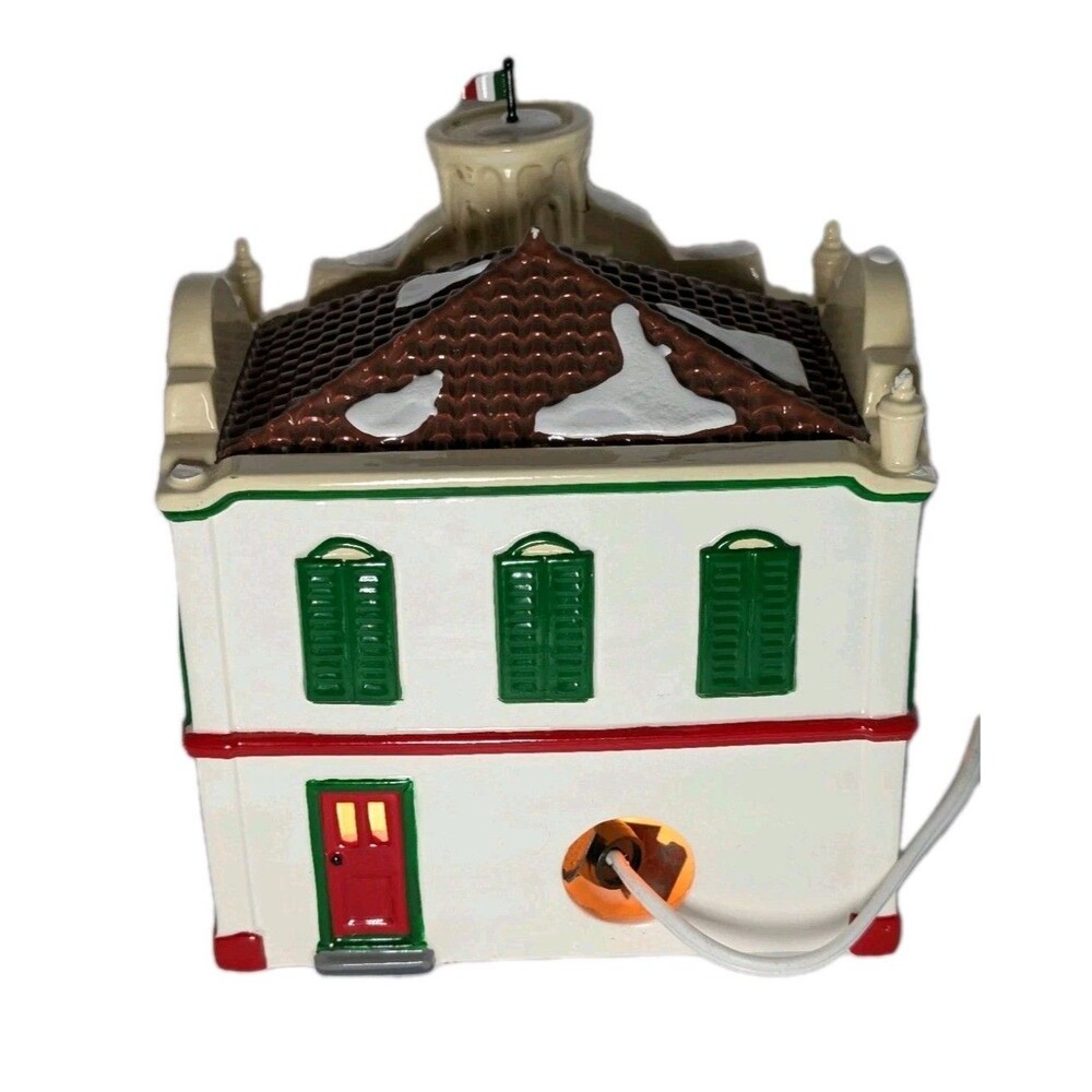 Department 56 Snow Village Pisa Pizza Lighted Building #54851 Vintage 1995 MINT - Picture 2 of 12
